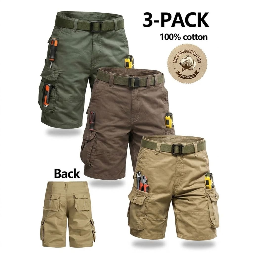 Men’s Shorts With Multifunctional Pockets