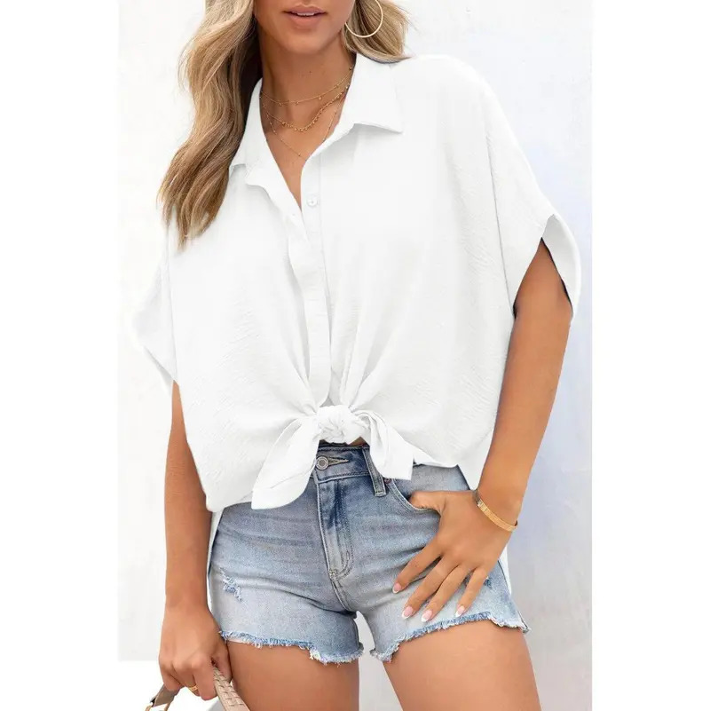 Women's solid-color top