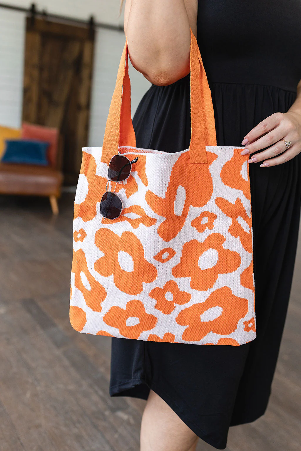 Lazy Knit Bag in Orange