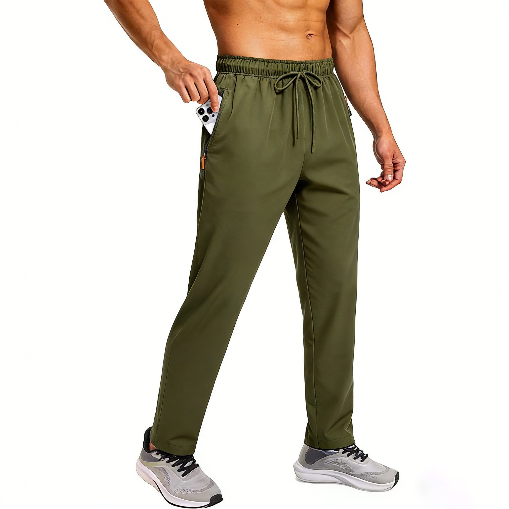 Men's Water-Repellent Quick-Dry Zipper Pocket Joggers