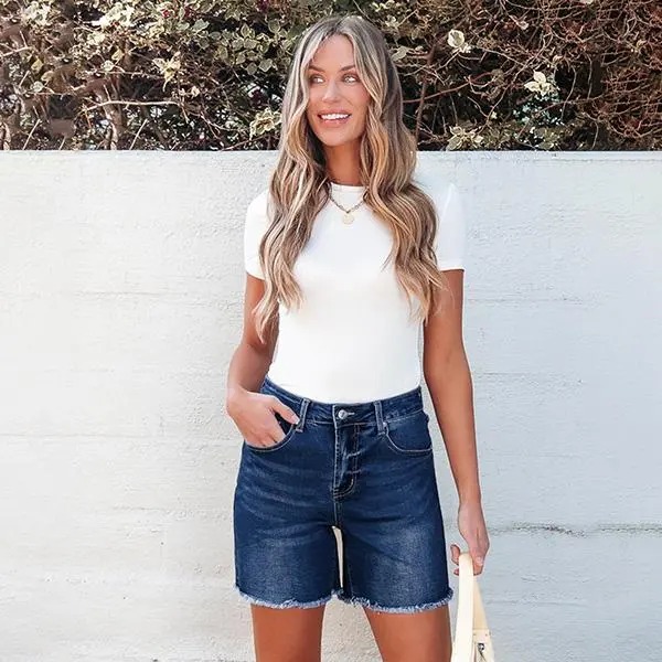 👖 👖Women’s High-Waisted Stretch Denim Shorts
