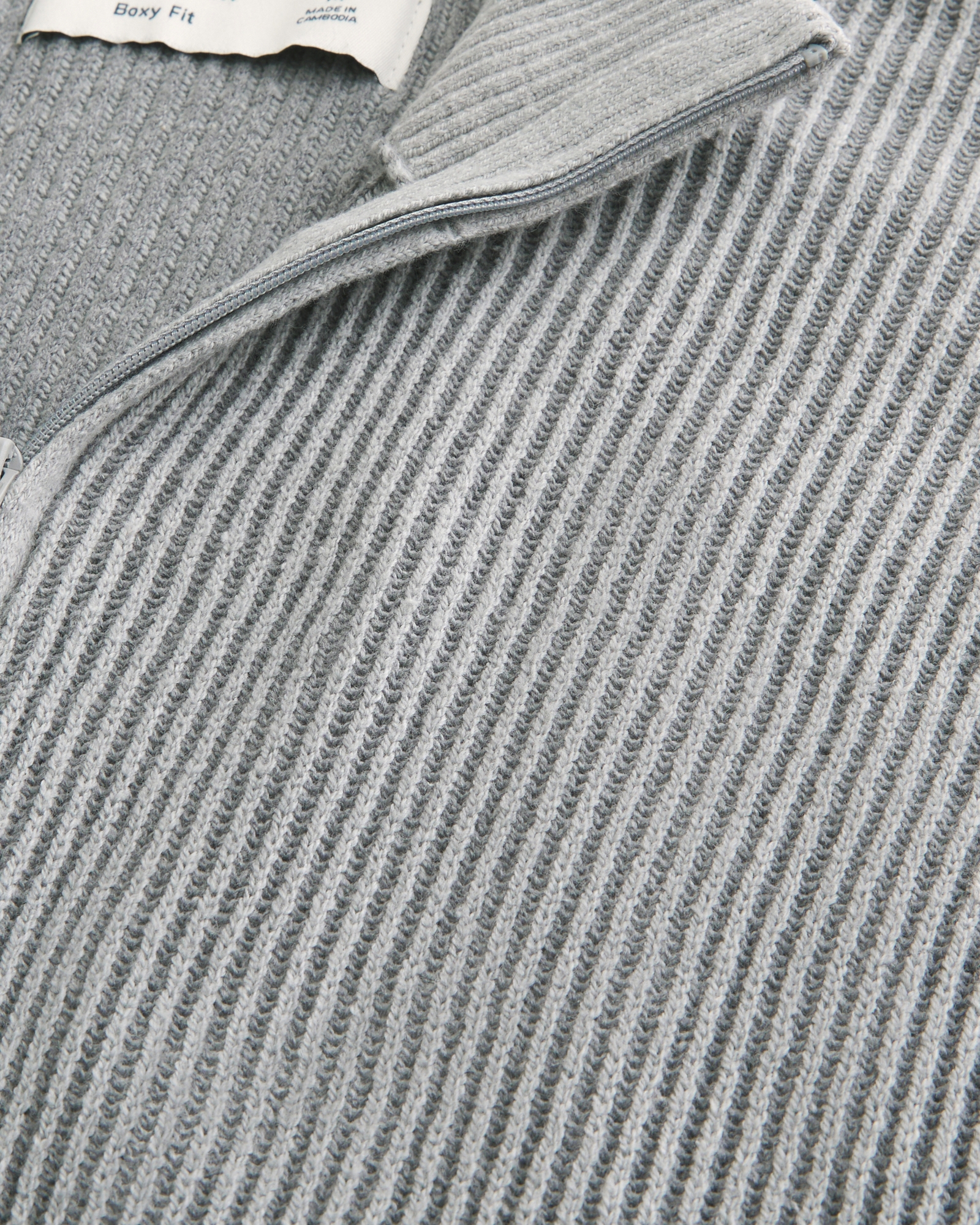 Boxy Quarter-Zip Sweater