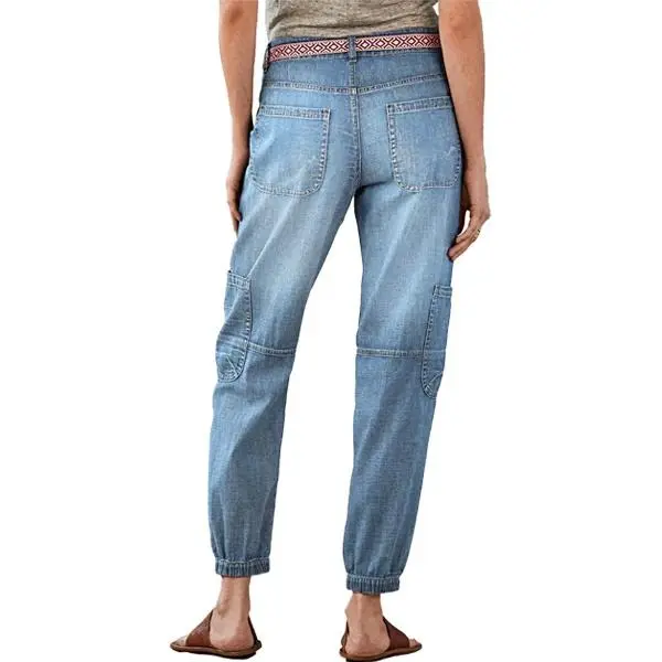 Mother's Day Sale💕Multi Pocket Button Fly Mid Rise Straight Leg Jeans Without Belt
