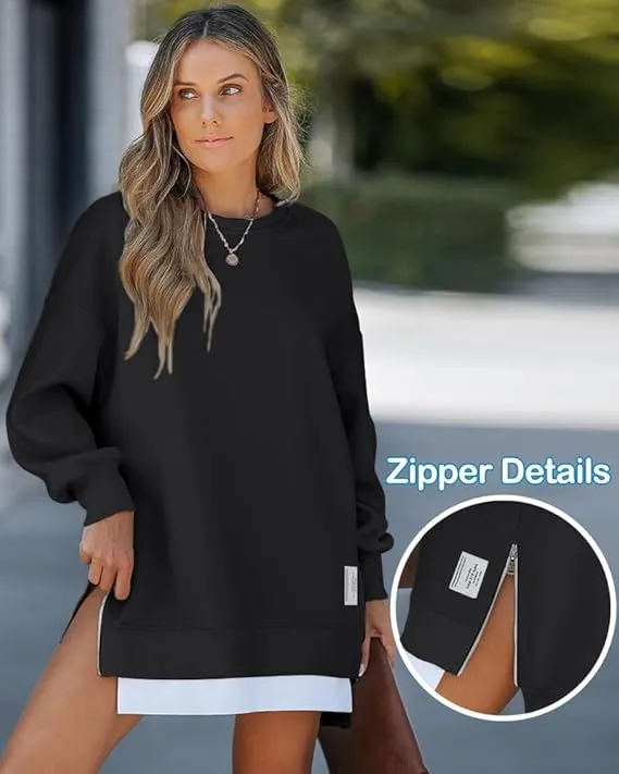 Womens Long Sleeve Pullover Sweatshirt