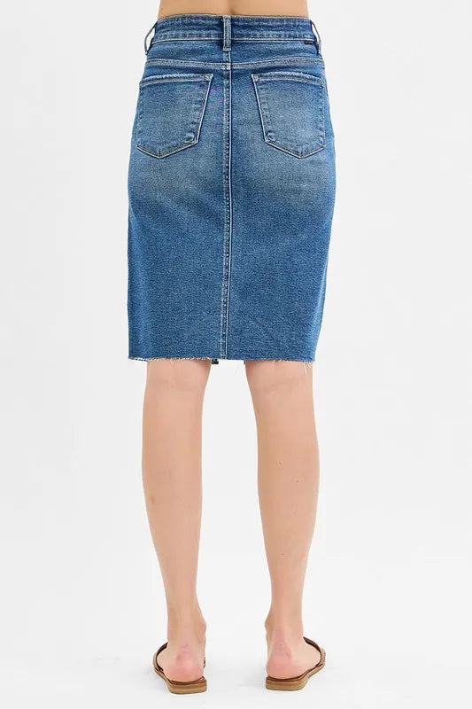 High Rise Front Slit Pencil Skirts