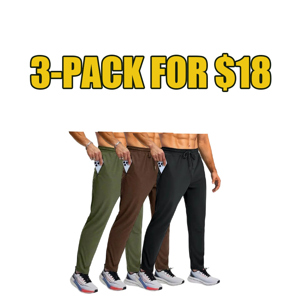 Men’s Lightweight Joggers with Zipper Pockets