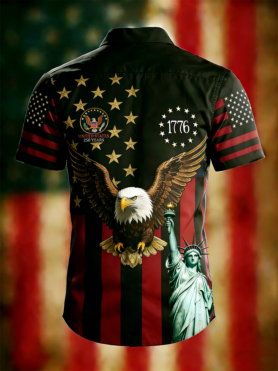 Men'S Independence Day 250Th Anniversary Holiday Hawaiian Shirt