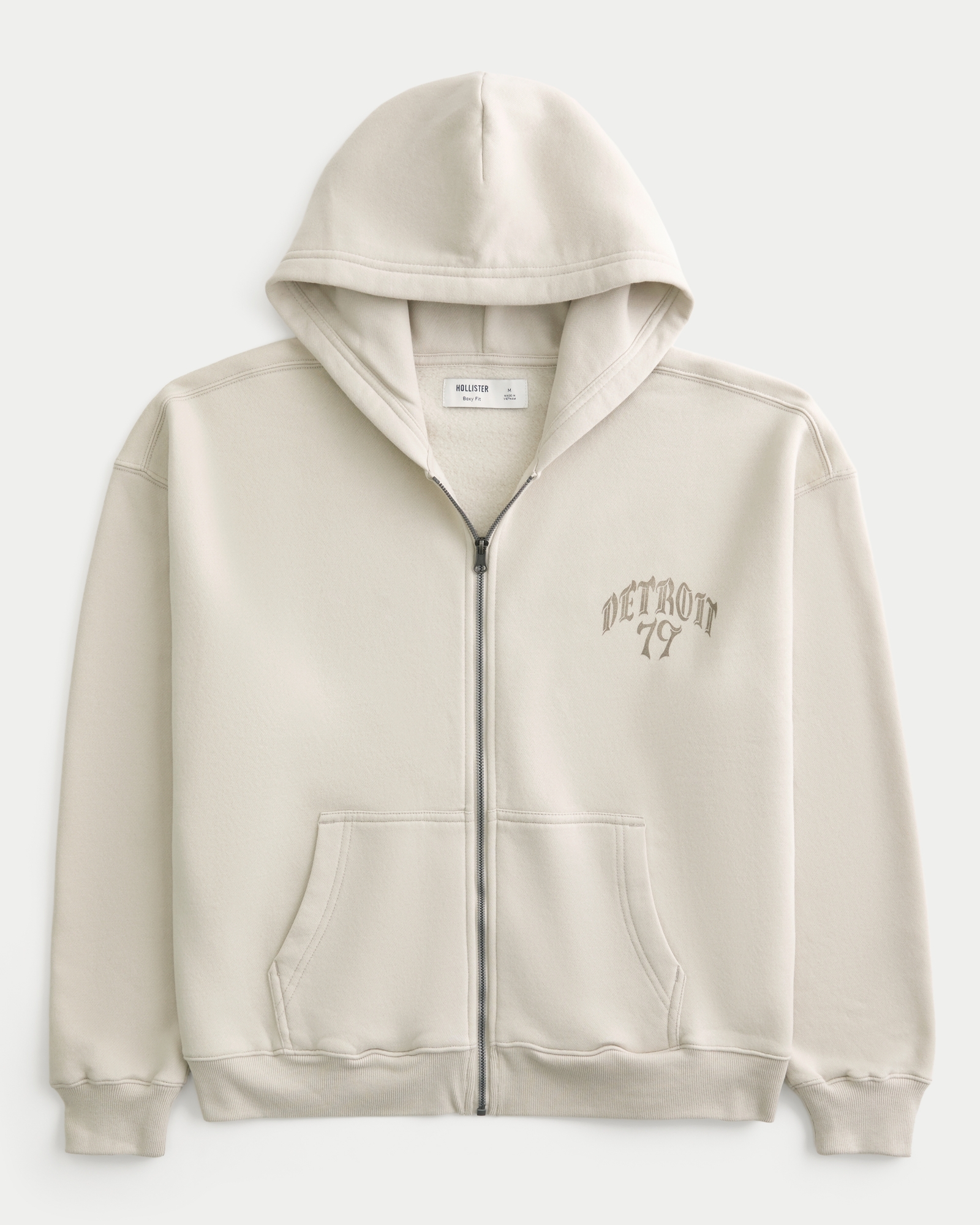 Boxy Zip-Up Hoodie
