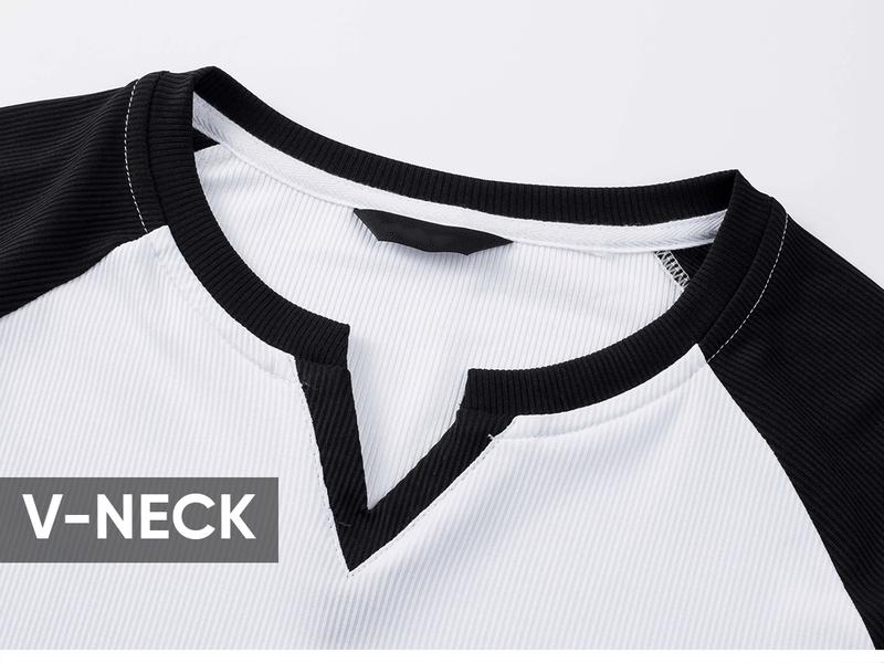 Mens Long Sleeve Muscle T Shirts Casual V-Neck Longline Ribbed Tee Shirts