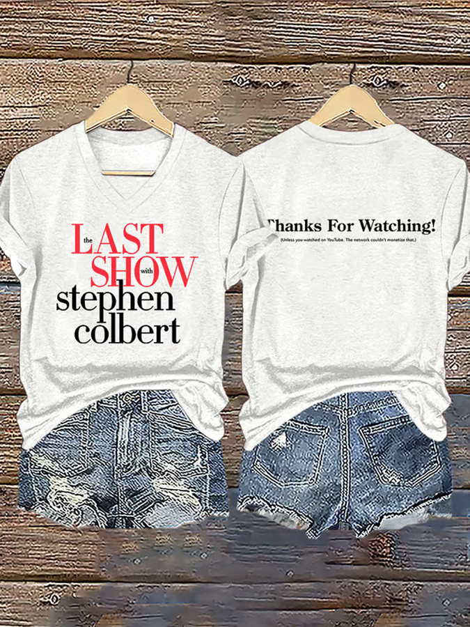 Women'S Short Sleeved V-Neck Casual T-Shirt