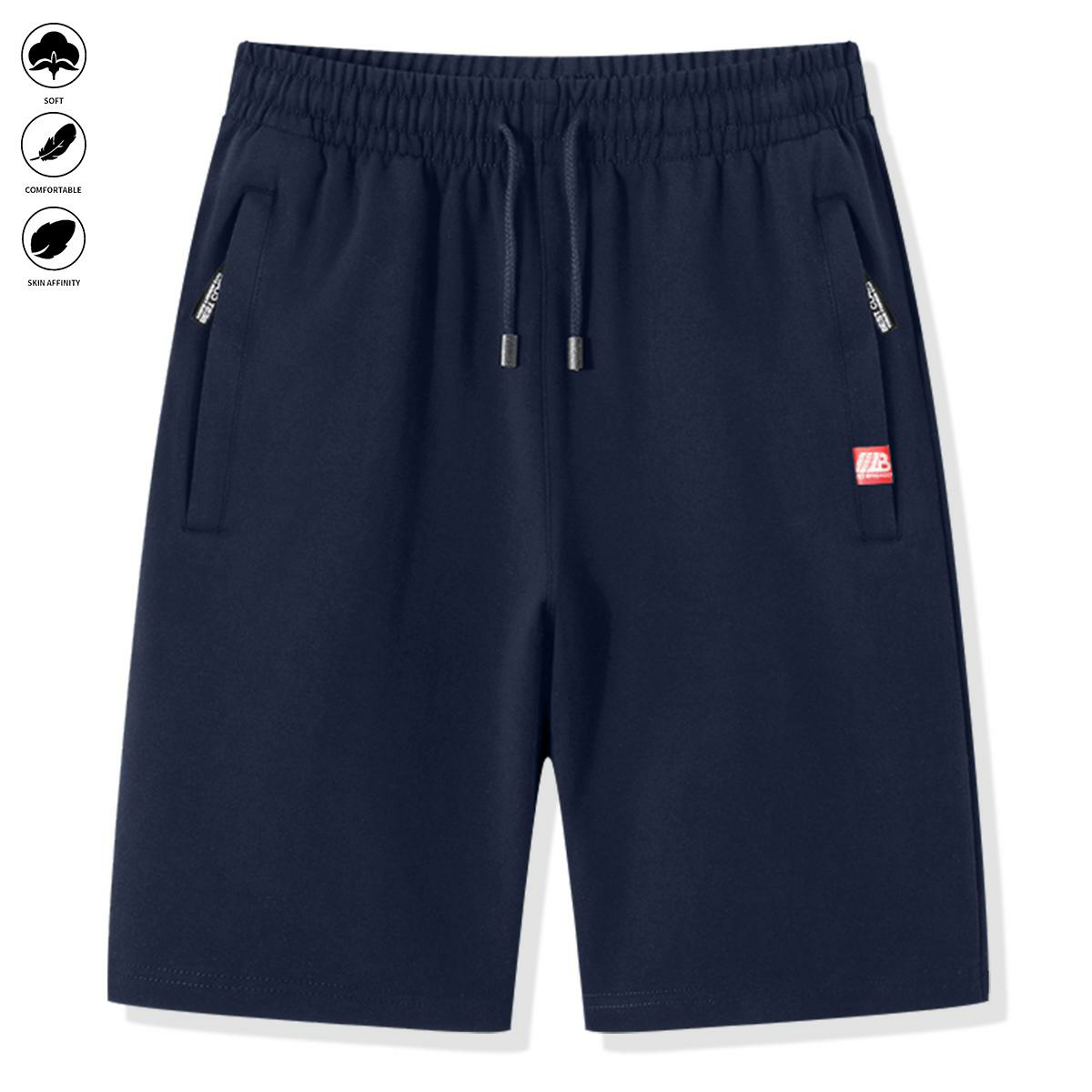Men's Casual Breathable Summer Sports Shorts with Pullstring and Zipper for Beach Outdoor Activities Cycling Daily Wear