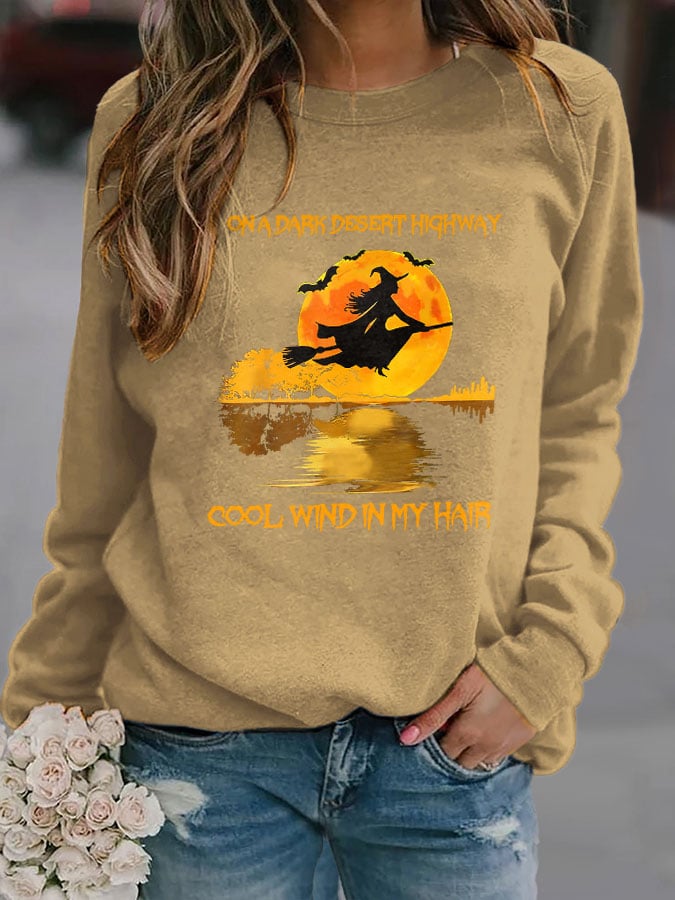 Vintage Print Long Sleeve Sweatshirt