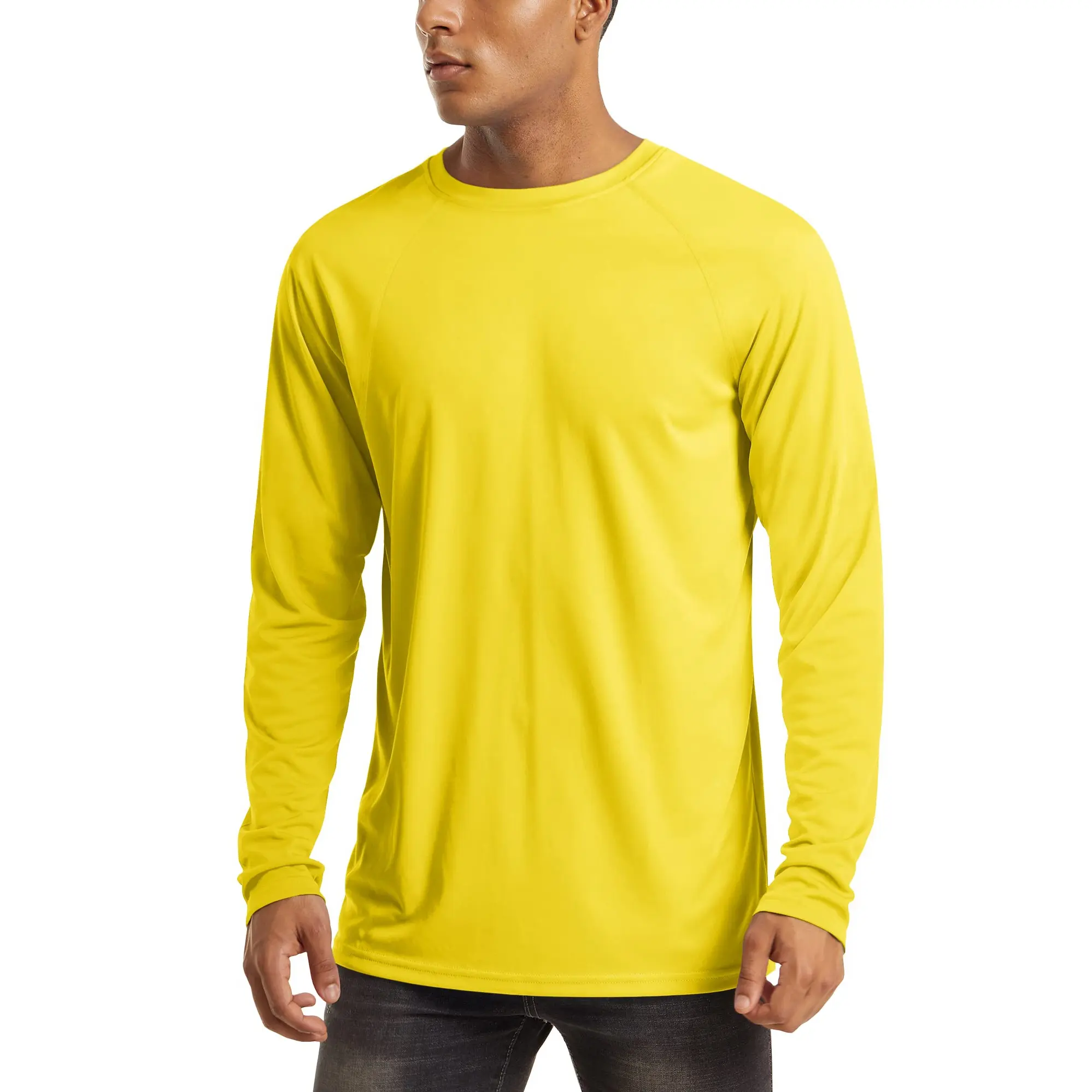 Men's UPF 50+ Long Sleeves Shirts Quick Dry Lightweight Summer Sportswear Tops for Swimming