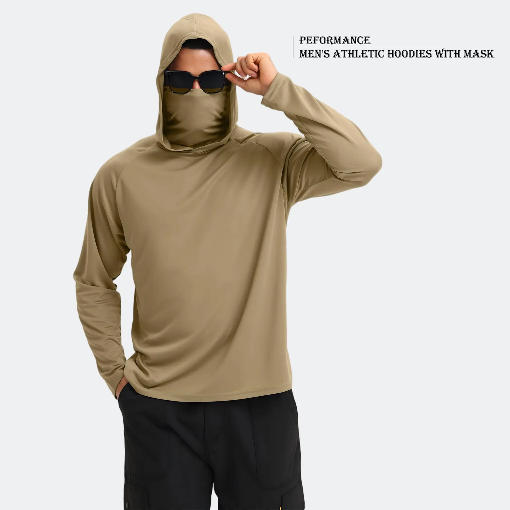 6 Pack Men's Casual Hoodie Pullovers Multicolored Long Sleeve Lightweight UPF Sun Protection
