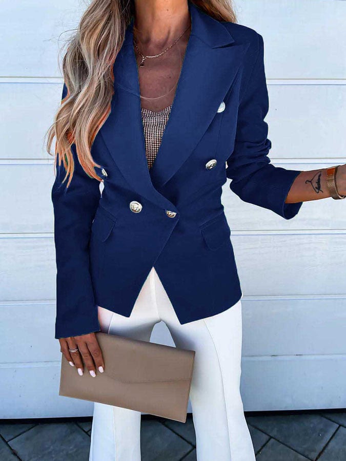 Casual Solid Color Blazer