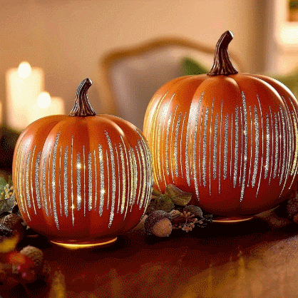 Twinkle Light Pumpkins