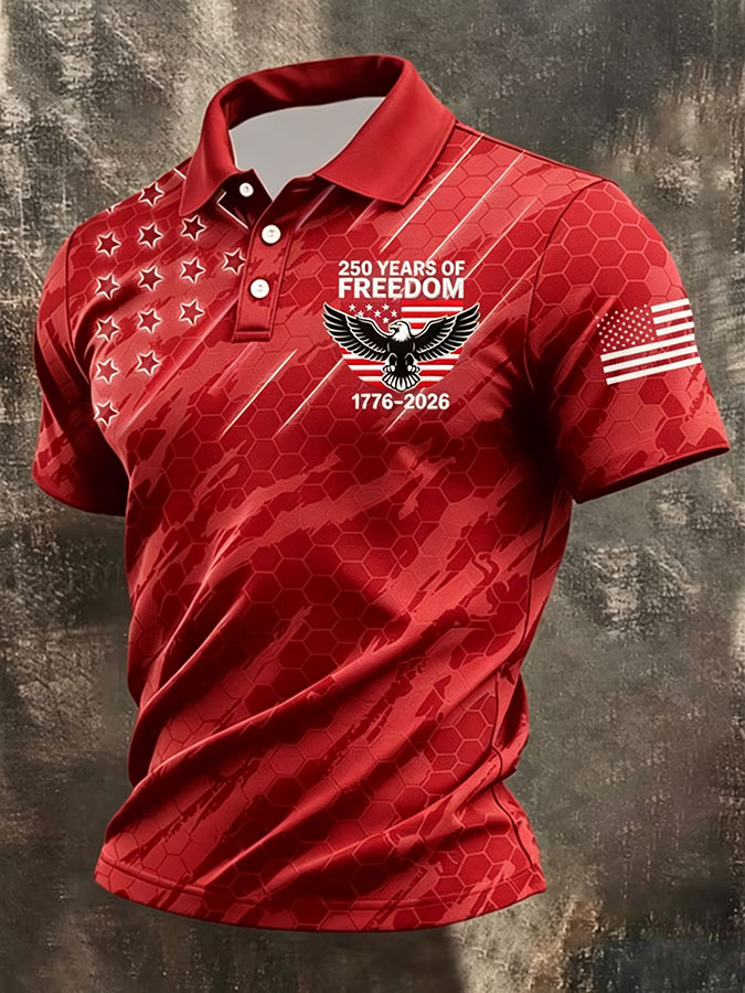 Men'S Flag Printed Casual Top