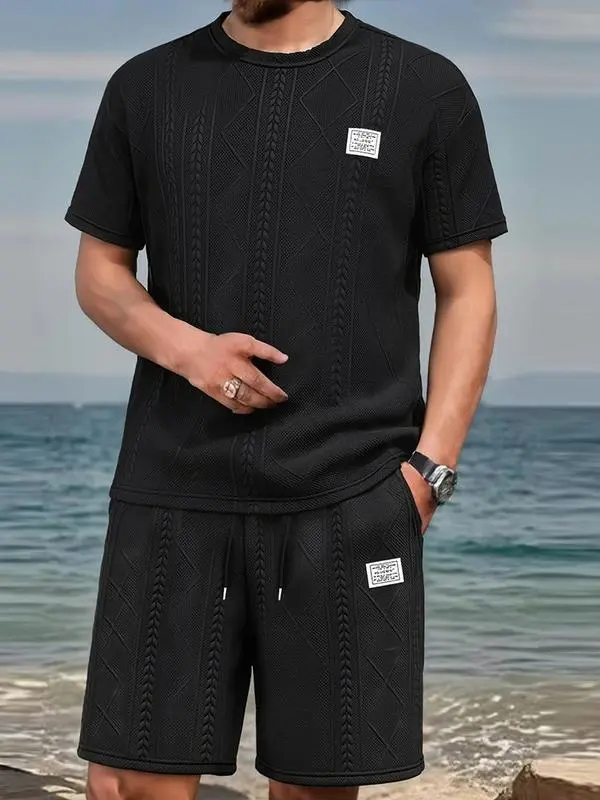 Men's summer casual sports two-piece set