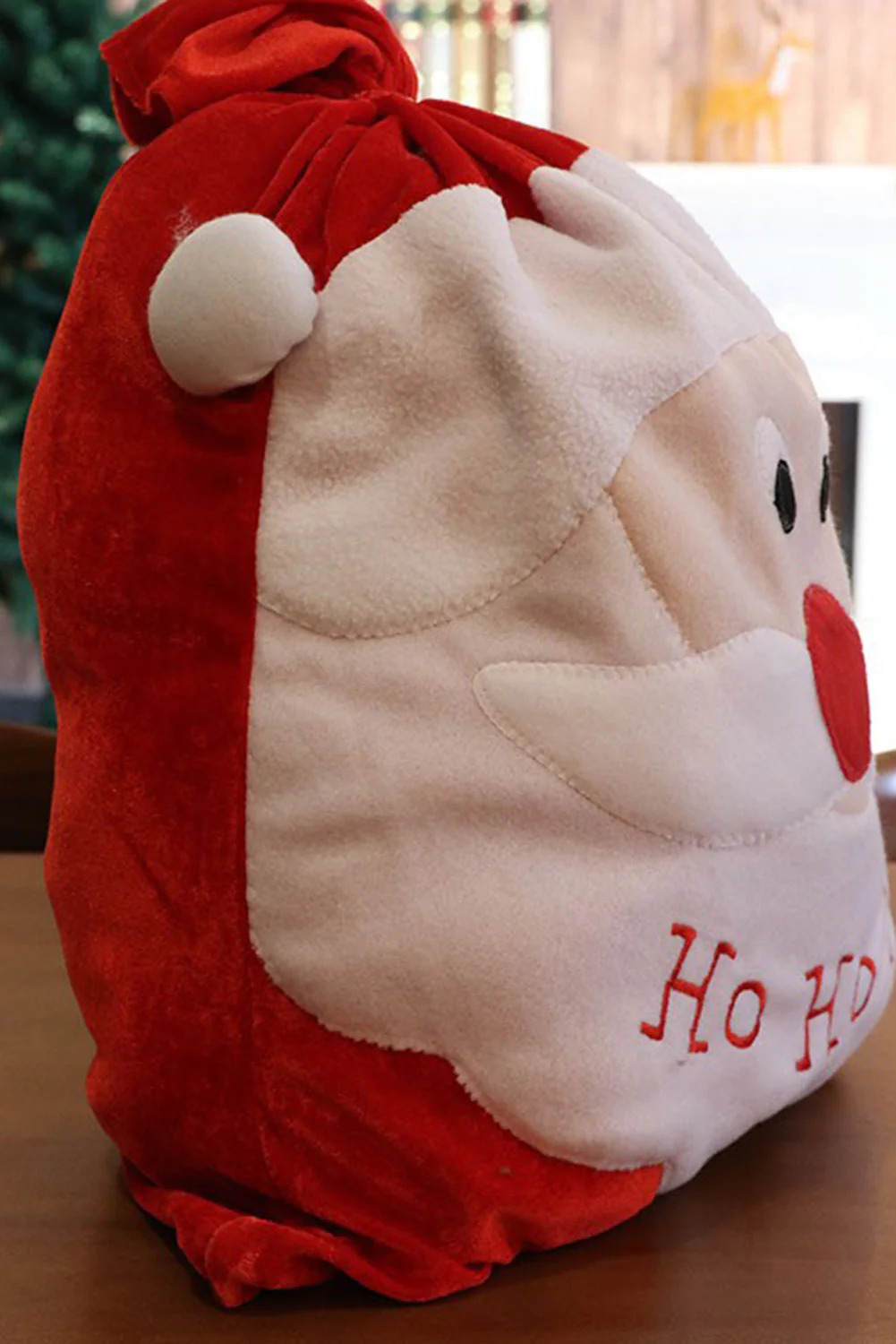 Red HO HO HO Santa Claus Christmas Gift Bag