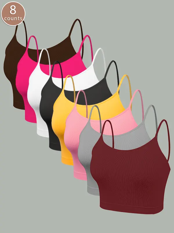 Women's Solid Wireless Bra, Stretchy Comfortable Breathable Bra