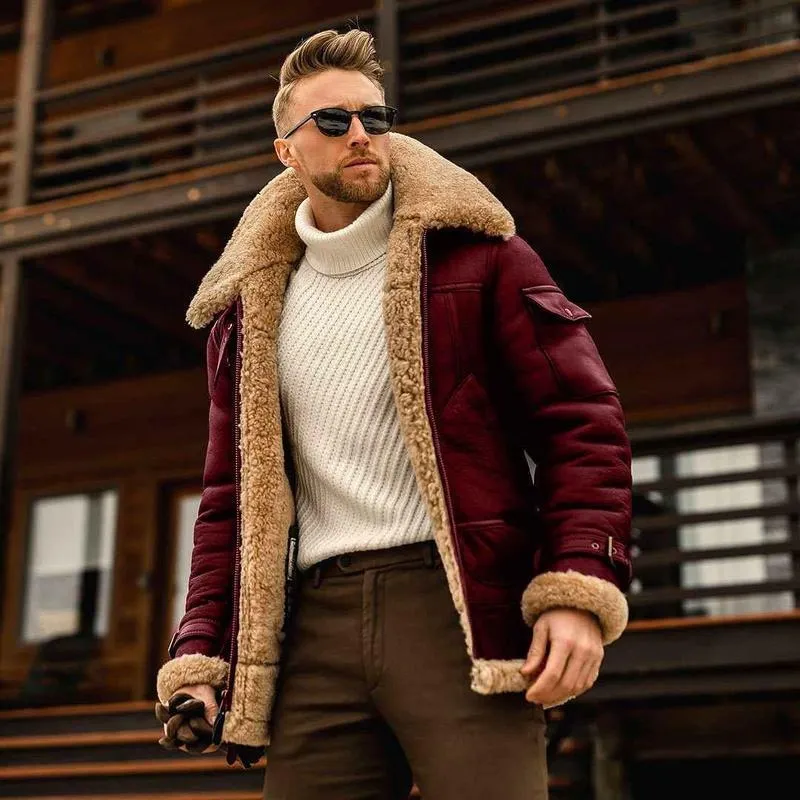 Winter Jacket Mens Military Fleece Jacket Warm Coats with Fur Collar Army Tactical Design