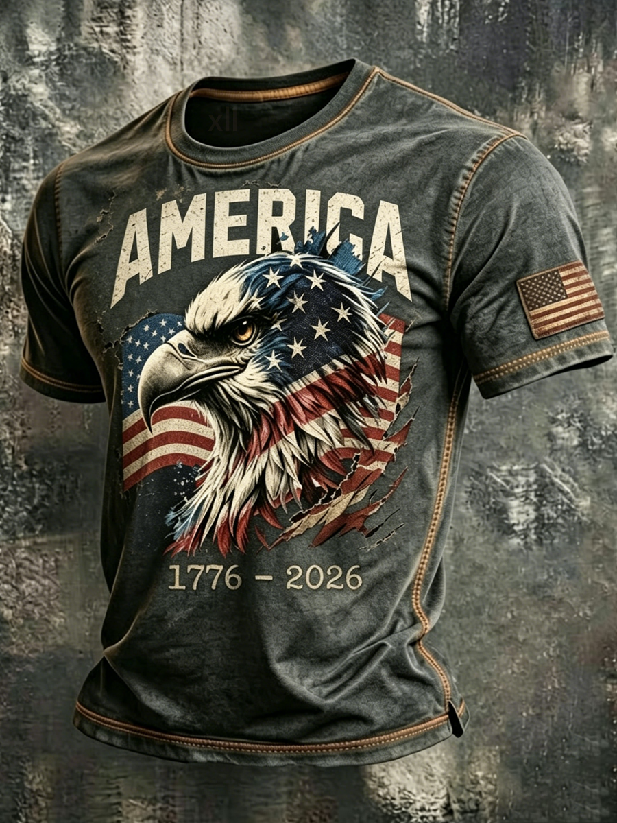 Men'S Independence Day Printed Casual T-Shirt