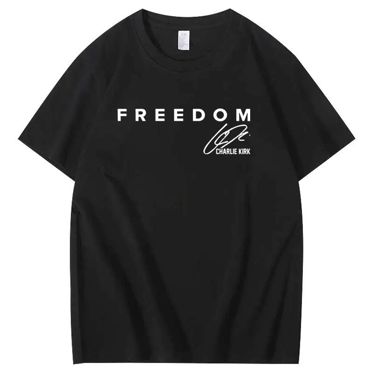 Freedom Pattern100% Cotton T-Shirt