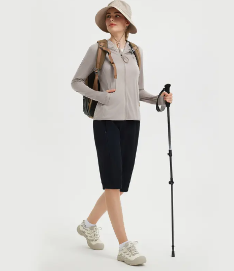 Women's UPF50+ Hoodie Sun Protection Shirts Lightweight Breathable SPF Jacket UV Summer Outdoor Hiking Gardening Fishing