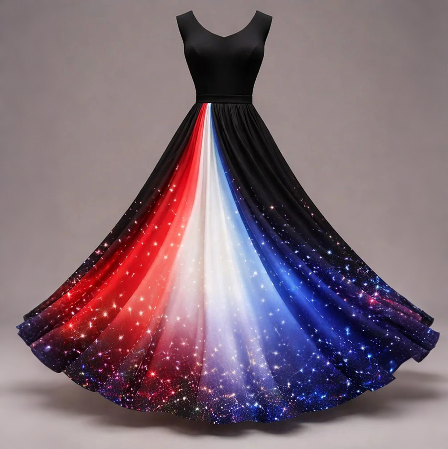 Women'S Independence Day USA Celebration Sleeveless Dress