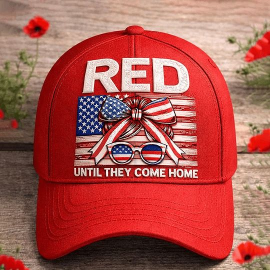 Unisex casual red Friday print hat