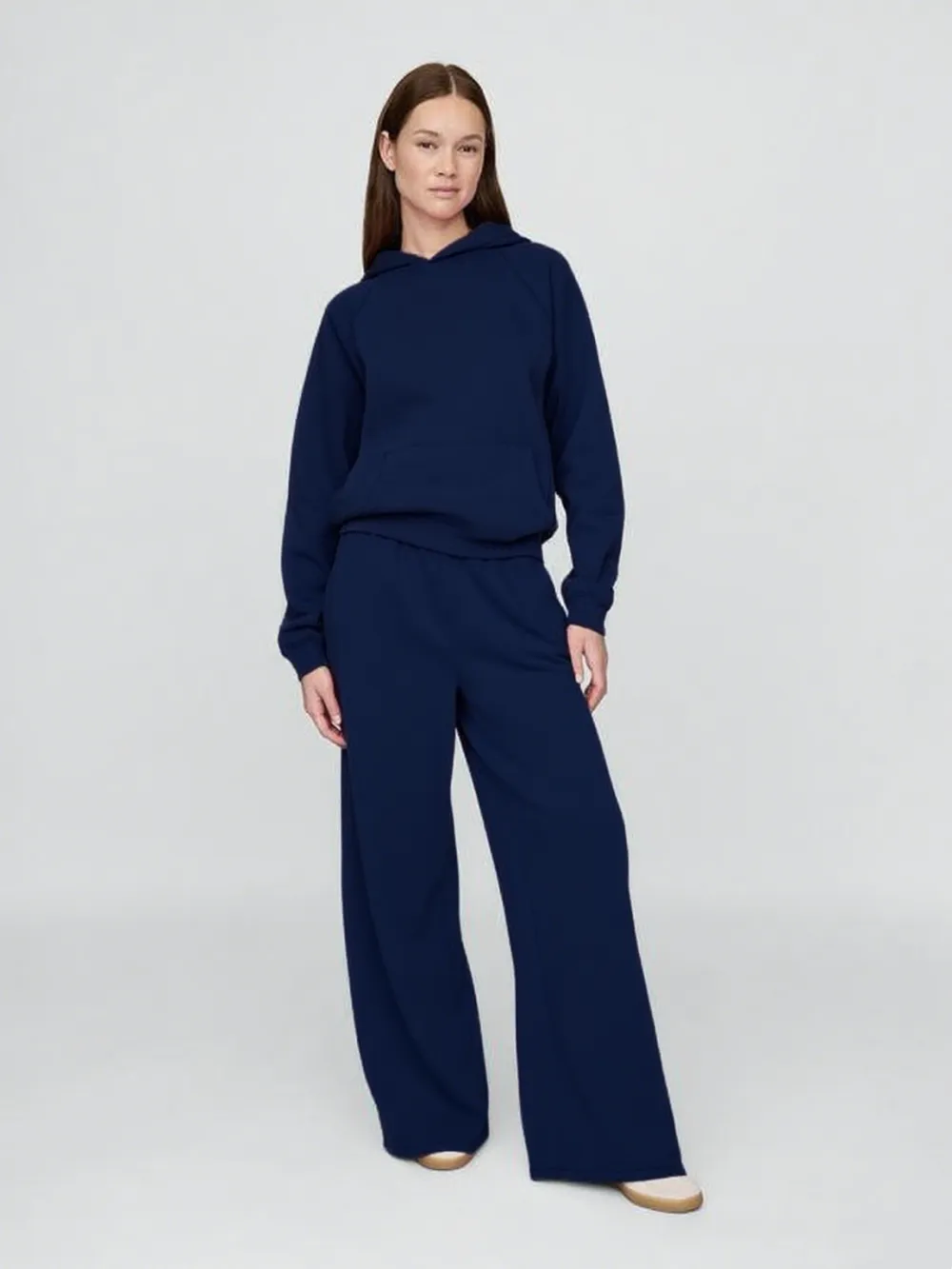 Women's Vintage Soft Lounge Hoodie & Wide-Leg Sweatpants Set