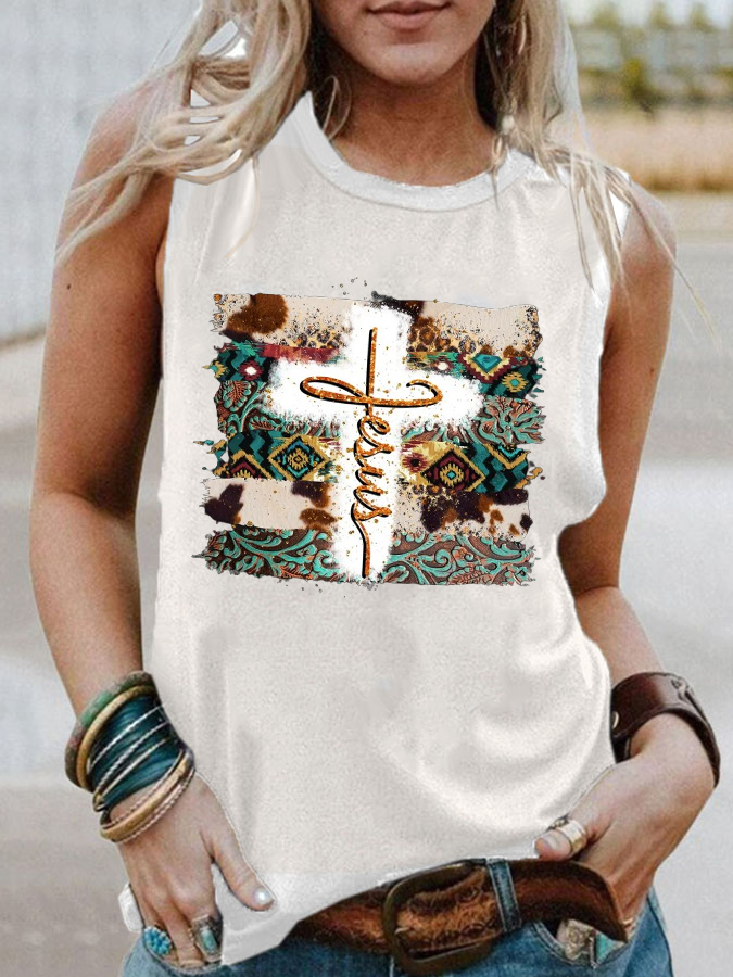 Western Cross Christian Tank Top