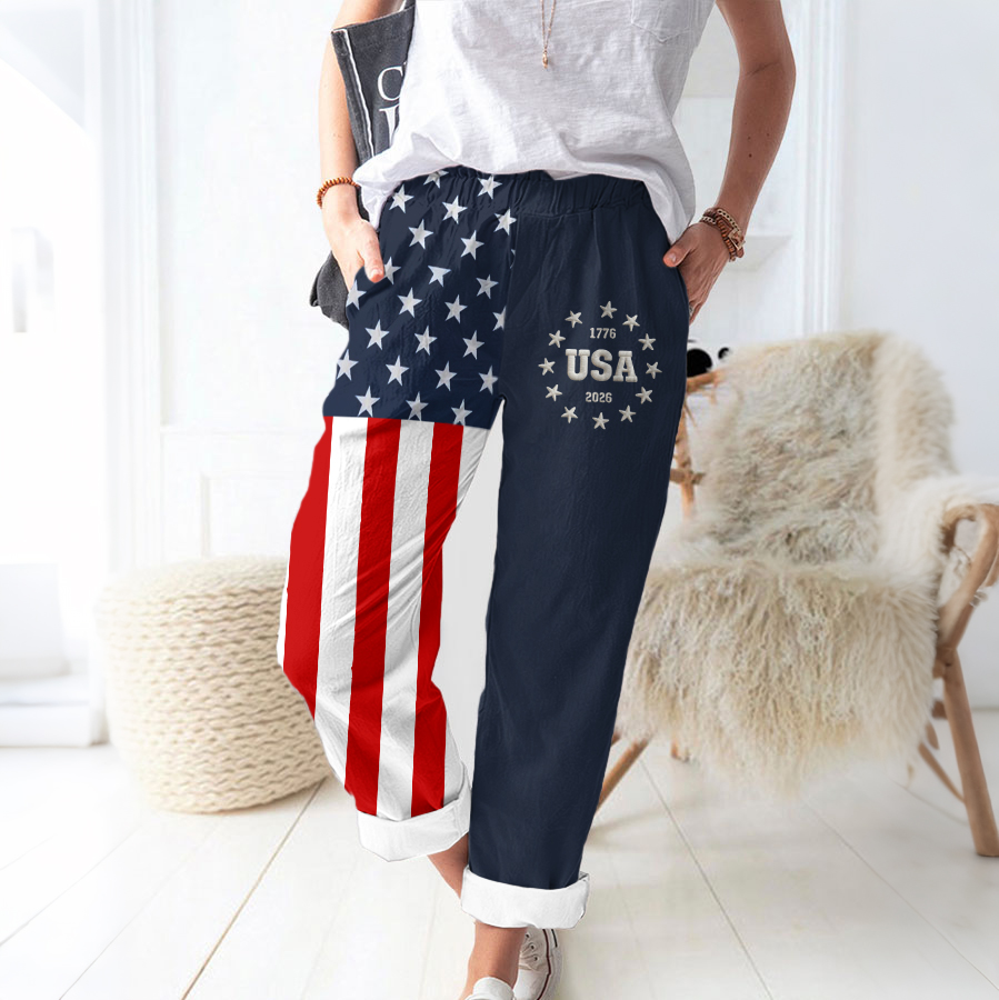 Women'S Independence Day Printed Casual Pants