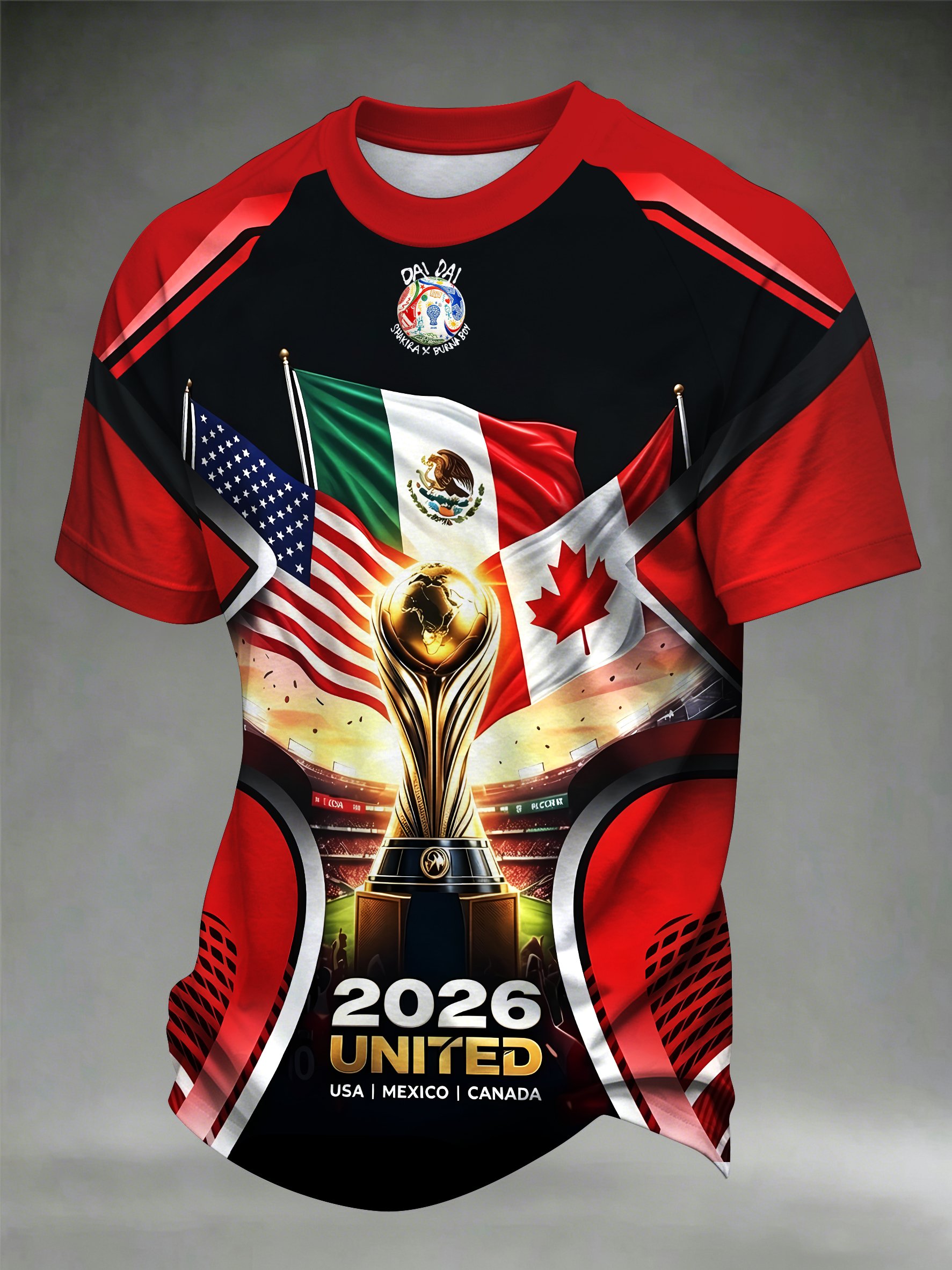 Men's Football Lovers Printed Casual T-shirt