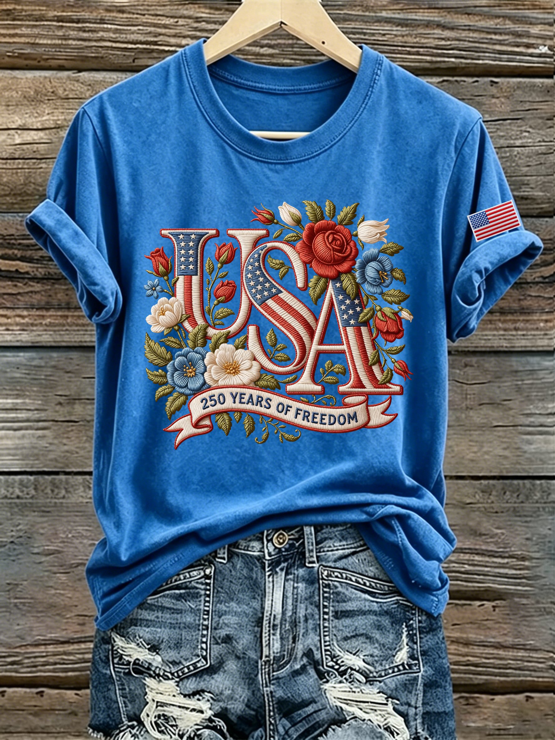 Women's 250 Years Of Freedom Print T-shirt