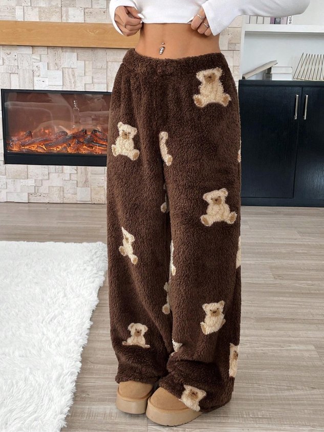 Loose Simple Leopard Pants