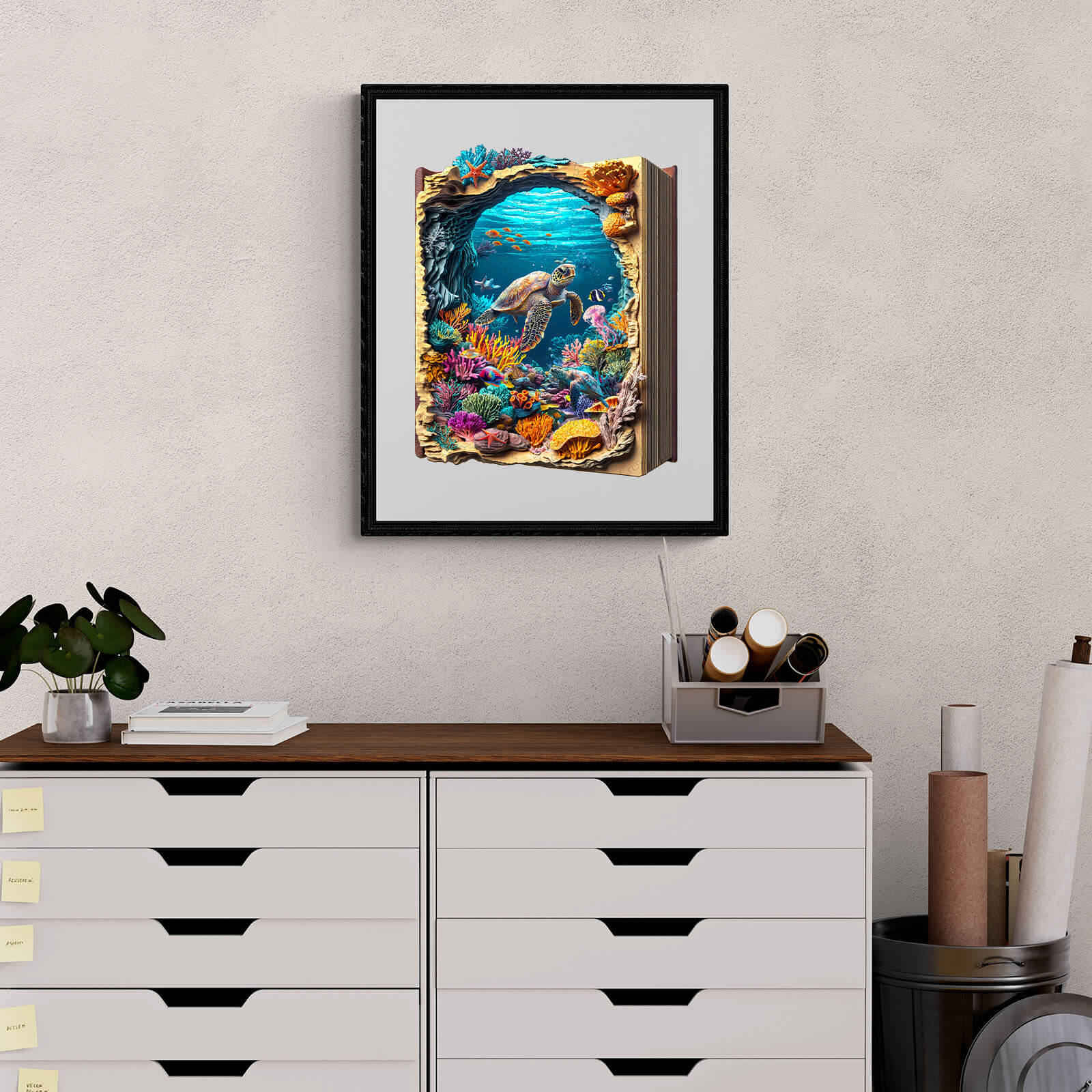 Deep Blue Wooden Jigsaw Puzzle