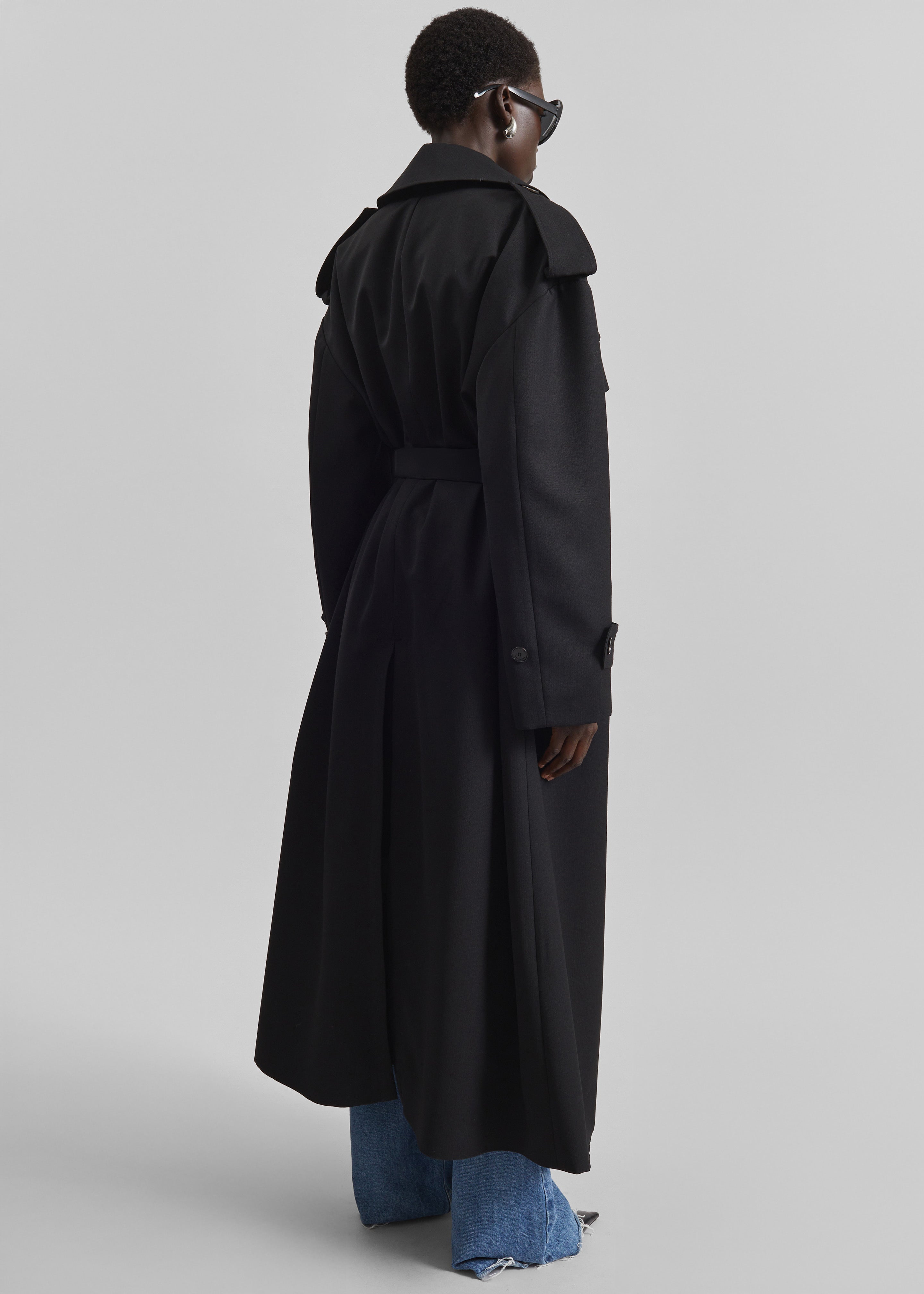 Dursley Tailored Trench Coat - Black