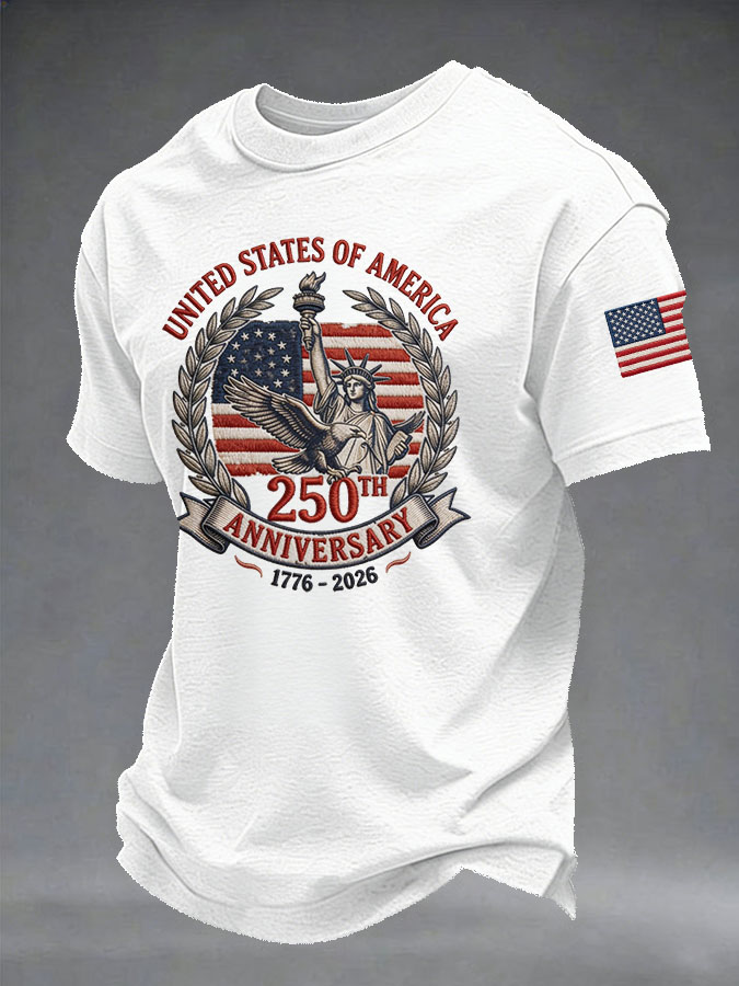 Men'S 250th Anniversary Retro Bald Eagle T-Shirt