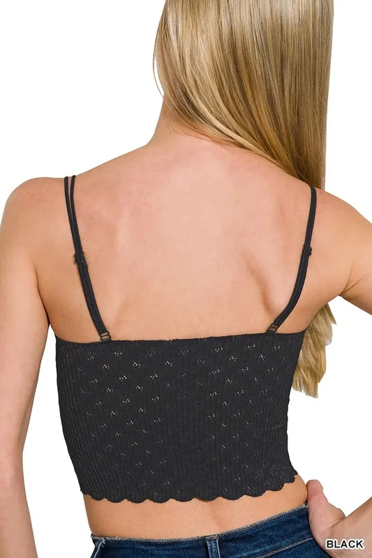 Seamless Lace Bralette with Bra Pads