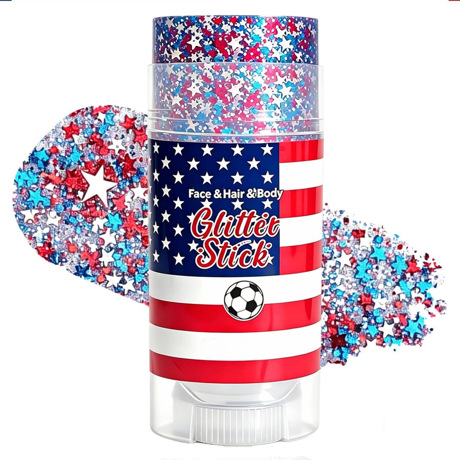 Patriotic Face & Body Glitter Stick, Hair Glitter Stick for Independence Day