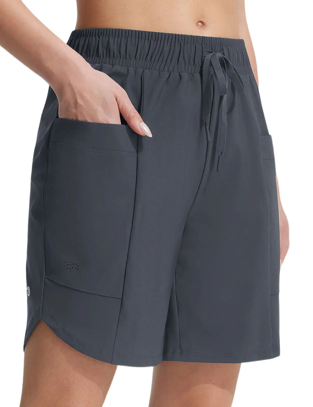 Women's 7-Inch High-Waisted Beach Swim/Athletic Shorts