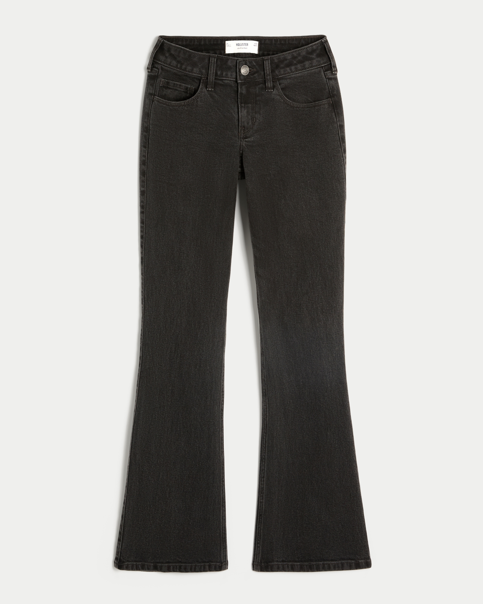 Low-Rise Dark Wash Embroidered Bootcut Jeans