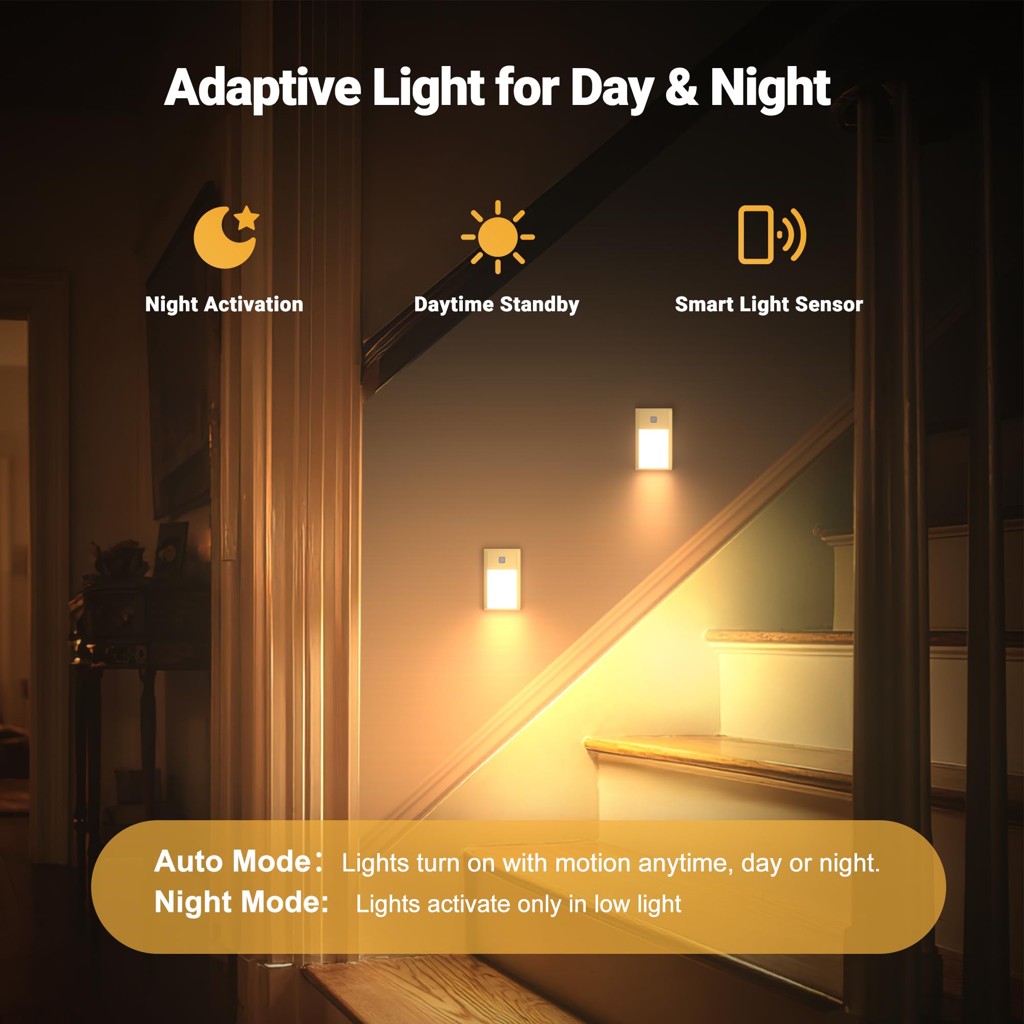 Rechargeable Motion Sensor Night Lights, 16-Pack