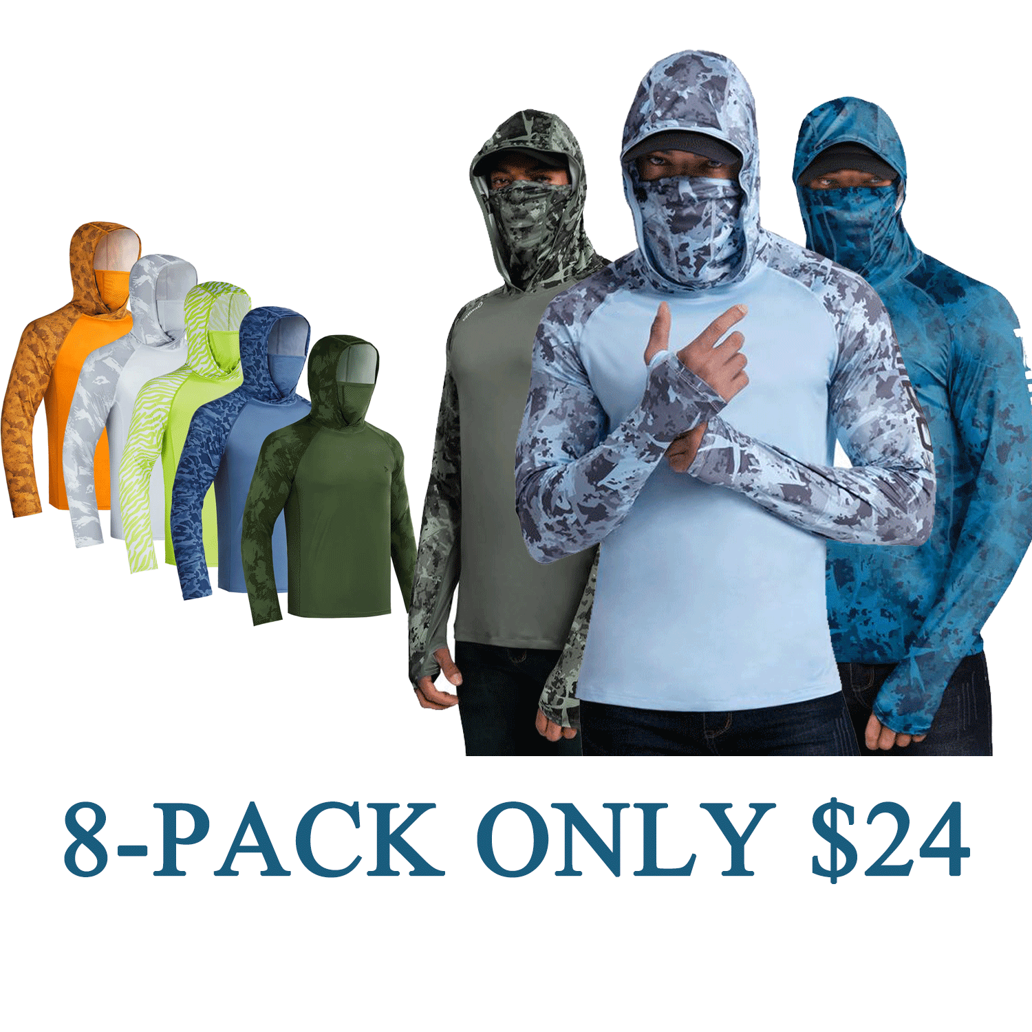 Men’s UPF 50+ Sun Protection Hoodie with UV Detection