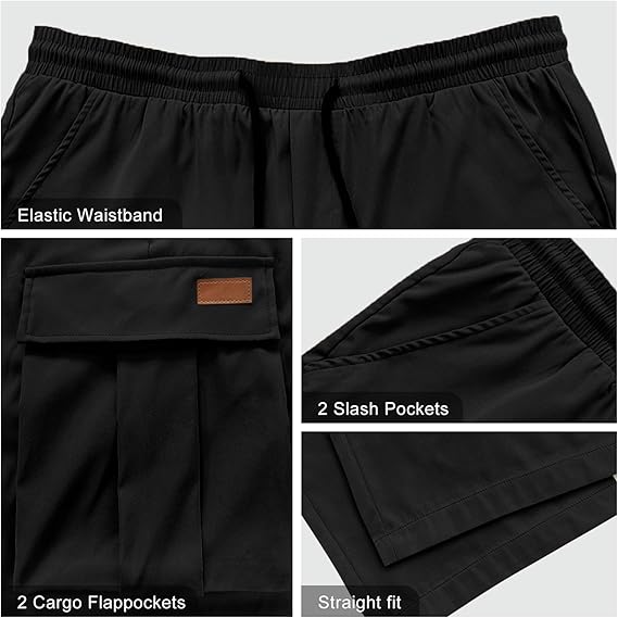 Men's casual multi-pocket trousers