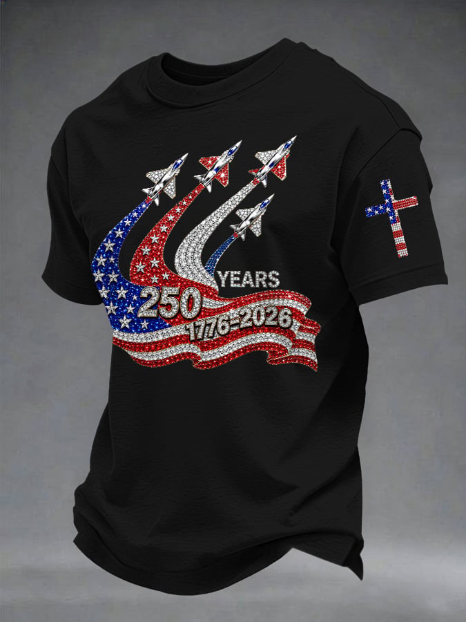 Men's America 250 Years 1776-2026 Printed T-Shirt