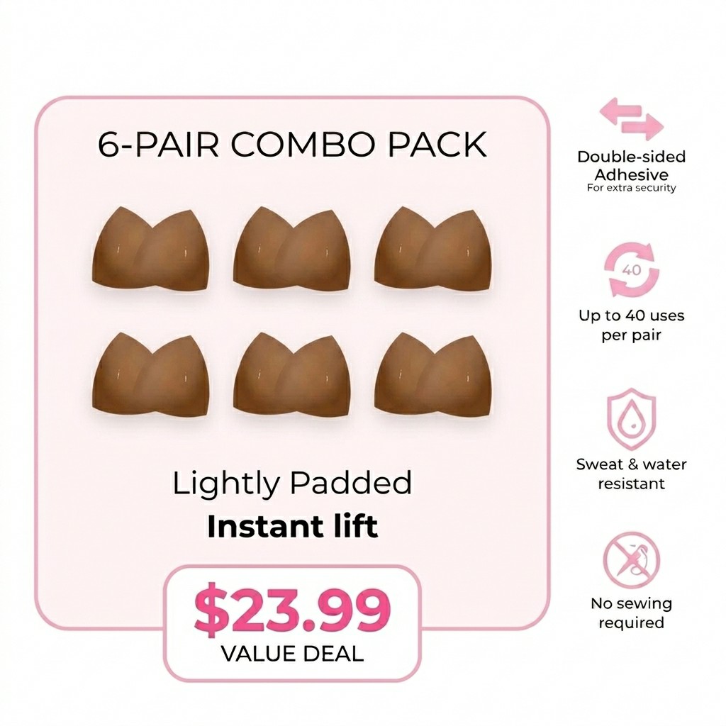 🔥🔥🔥Sticky Bra Inserts That Stay Put – Invisible Lift, No Sewing, Reusable