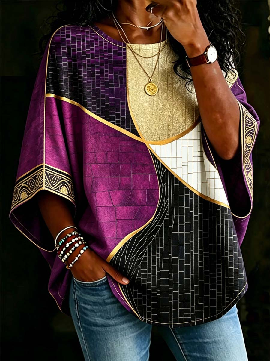 African Women's Geometric Tribal Art Print T-Shirt