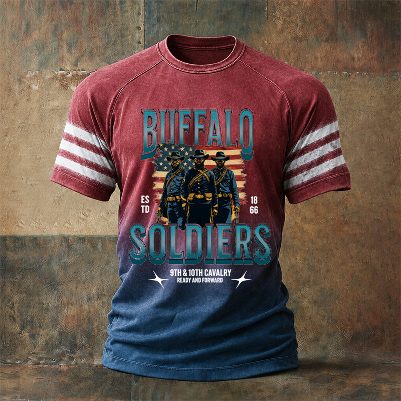 Men's Buffalo Soldier Summer Crew Neck T-Shirt